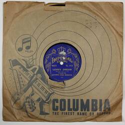 Disc recording - Imperial., "I love the moon" and "Love's Dream", Greening's Dance Orchestra. circa 1930