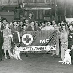 Photograph - Massey Ferguson, Safety Award Recipients, Sunshine, Victoria, 1976