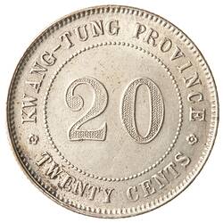 Coin - 20 Cents, Kwangtung, China, Chinese Republic 1913 (Year 2)