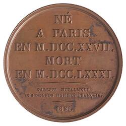 Medal - Anne Robert Jacques Turgot, France, 1821