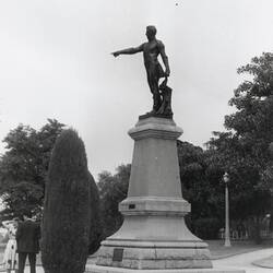 Digital Photograph - Colonel Light's Statue, Adelaide, South Australia, 12 Dec 1961