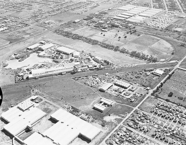 Negative - Aerial View of Footscray and Surrounding Suburbs, Victoria, 09 Feb 1960