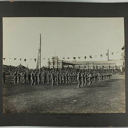 Photograph - Federation Celebrations, 'State School Fete, Exhibition Building, Cadets at Drill',  Melbourne, 11 May1901