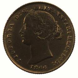 Coin - Sovereign, New South Wales, Australia, 1866