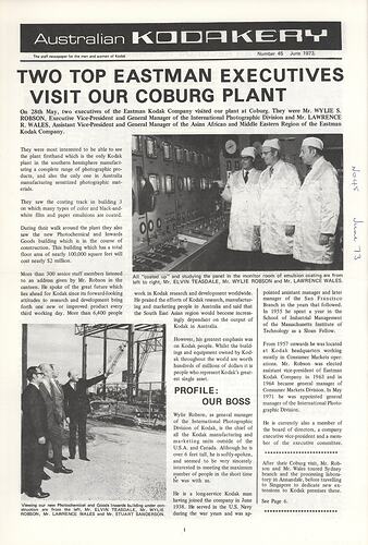 Newsletter - 'Australian Kodakery', No 45, June 1973