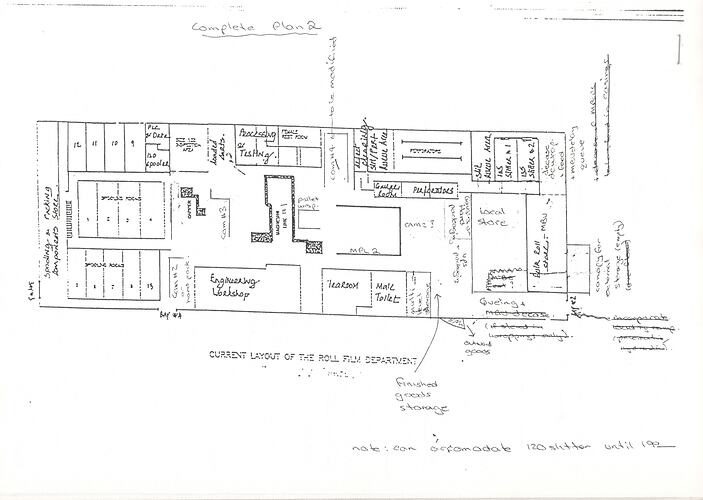 Plan - Kodak Australasia Pty Ltd, 'Plan 2', Roll Film Department, Coburg, 1988 - 1992