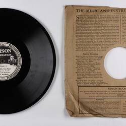 Disc Recording - Edison, Double-Sided, 'Love Me Or Not ' & 'Flow Gently, Sweet Afton', 1921-29