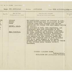Form - Boer War & World War I, Great Britain, Major General Sir Julius Henry Bruche