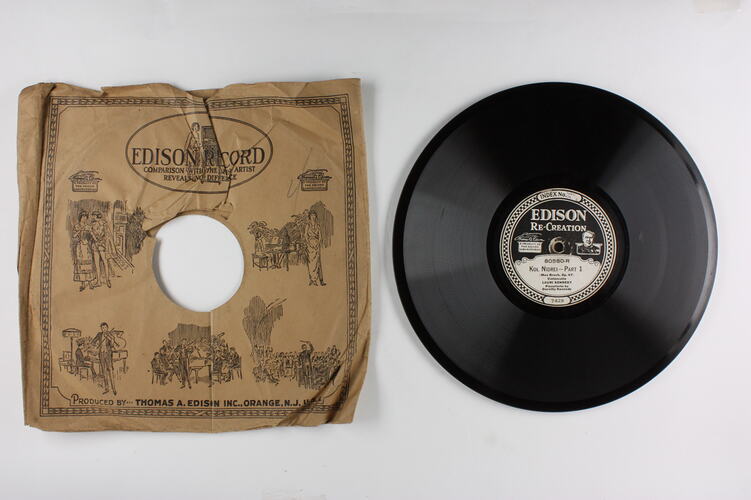 Disc Recording - Edison, Double-Sided, 'Kol Nidrei - Part1' & 'The Broken Melody', 1920-1929