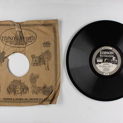 Disc Recording - Edison, Double-Sided, 'Kol Nidrei - Part1' & 'The Broken Melody', 1920-1929