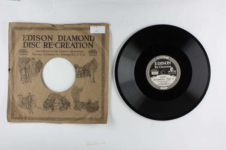 Disc Recording - Edison, Double-Sided, 'Intermezzo - Part 1' & 'Intermezzo - Part 2', 1918