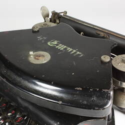 Detail of old fashioned typewriter.