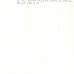 One of five typed game descriptions in black ink on paper