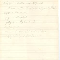 Document - Unidentified Teacher, to Dorothy Howard, List of Children's Toy Weapons, 1955