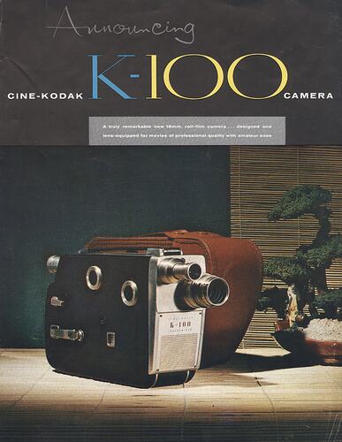 Cover page with photograph of camera and case.