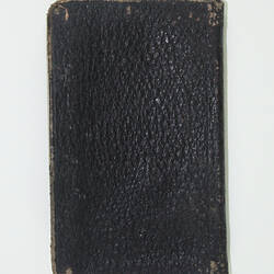 Back cover of black book.