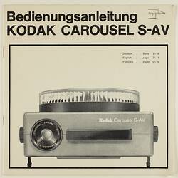 Publicity Brochure - Kodak AG, 'Bedienungsanleitung Kodak Carousel S-AV', Stuttgart, Germany, Sep 1969
