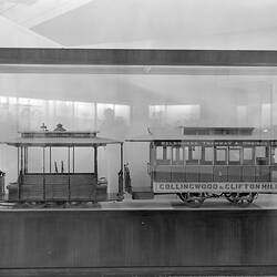 Negative - Collingwood & Clifton Hill Cable Tram Model, Science Museum, Melbourne, 1974