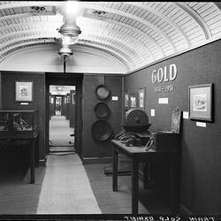 Glass Negative - Victorian Gold Jubilee Display in Railway Carriage, Victoria, 1951