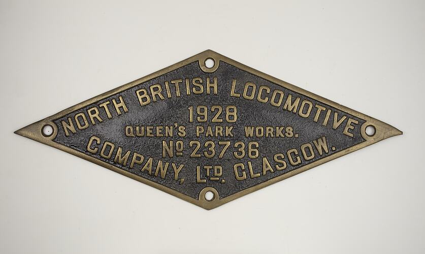 Locomotive Builders Plate - North British Locomotive Co. 1928