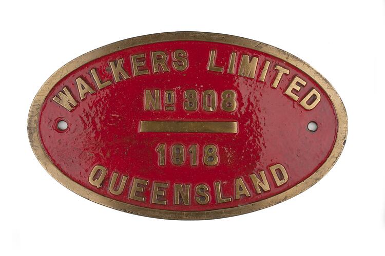 Locomotive Builders Plate - Walkers Ltd, 1918