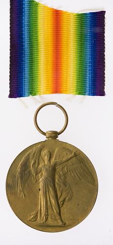 Medal - Victory Medal 1914-1919, Great Britain, Private W. Young, 1919 - Obverse