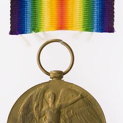 Medal - Victory Medal 1914-1919, Great Britain, Private W. Young, 1919 - Obverse