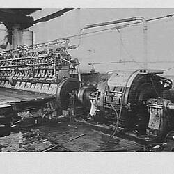 Copy Negative - H.V. McKay Pty Ltd, Diesel Engine in Power House, Sunshine, Victoria, Oct 1925