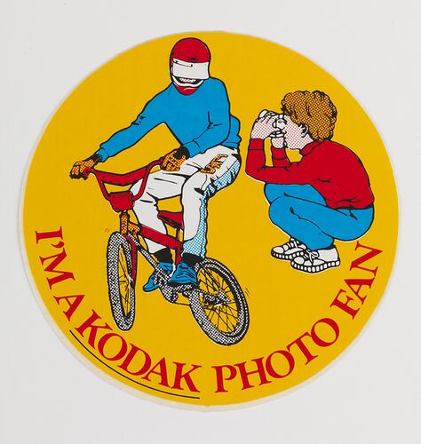 Sticker - Kodak Australasia Pty Ltd, 'I'm a Kodak Photo Fan', BMX Bicycle