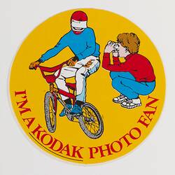 Sticker - Kodak Australasia Pty Ltd, 'I'm a Kodak Photo Fan', BMX Bicycle, circa 1980s