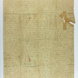 Front of page with extensive handwriting.