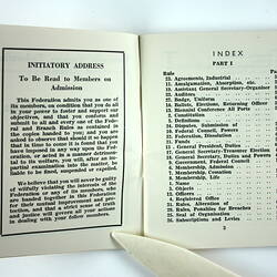 Printed inside pages of booklet.