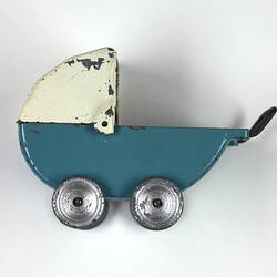 Toy Pram - Metal, McArthur Family Doll's House, circa 1950s