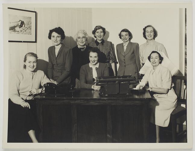 Kodak Australasia Pty Ltd, Dr Nellie Fisher & Female Staff Members, Abbotsford, 1952