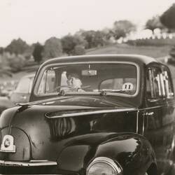 Digital Photograph - Jan Aziz in a Motor Car, Geelong, 1950s