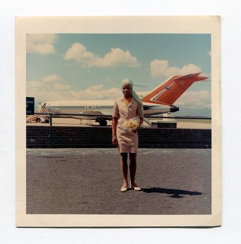 Photograph - Sylvia Boyes At Airport, Cape Town, South Africa, 25 Sep 1969