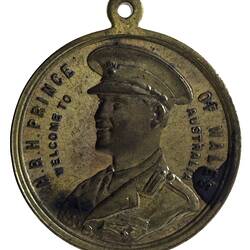 Medal - Visit of the Prince of Wales, Welcome to Australia, 1920 AD