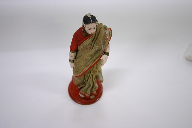 Indian Figure - Brahman Woman, Clay, circa 1880