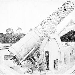 Negative - The Great Melbourne Telescope, Melbourne Observatory, South Yarra, Victoria, circa 1885