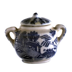 Sugar Bowl - Tea Set, Willow Pattern