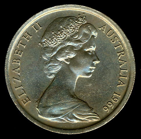 Coin - 10 Cents, Australia, 1966