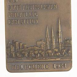 Medal - Centenary of Victoria & Sixth Australasian Philatelic Exhibition, Australia, 1934