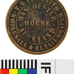 Token - 1 Penny, T.S. Forsaith, Auckland, New Zealand, 1858