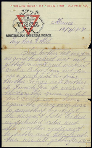 Letter - Private Albert Edward Kemp To Ethel Kemp, Personal, 12 Jul 1917