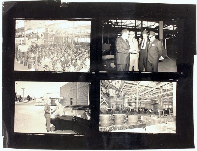 Photograph - Proof Sheet of Official Opening of the Sunshine Foundry by Premier Bolte, 16 Nov 1967