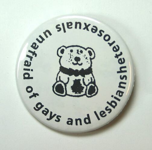 Badge - 'Unafraid of Gays and Lesbianheterosexuals'