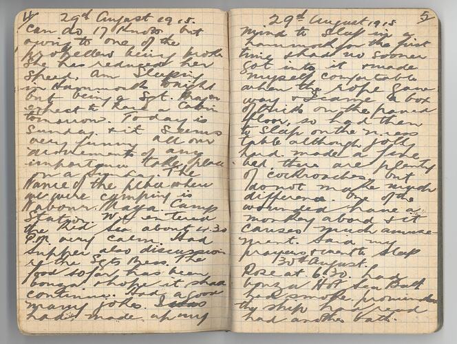 Diary - World War I, Corporal S W Siddeley, 27 Aug 1915 - 23 Sept 1915