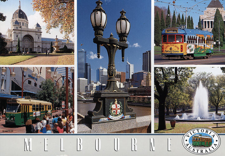 Postcard - Royal Exhibition Building & Views of Melbourne, Scancolor Australia, Melbourne, circa 1992