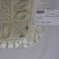 Pillowsham - Knitted, Cream Wool, circa 1950s