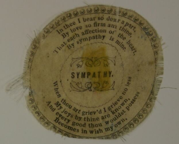 Watch Paper - 'Sympathy', 19th century